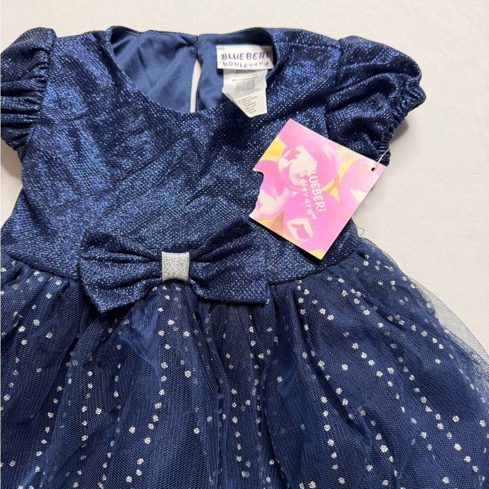 NWT Blueberi Boulevard Girls Sparkle Tulle Dress Shimmer Festival Dark Fairy 2T - Picture 7 of 9